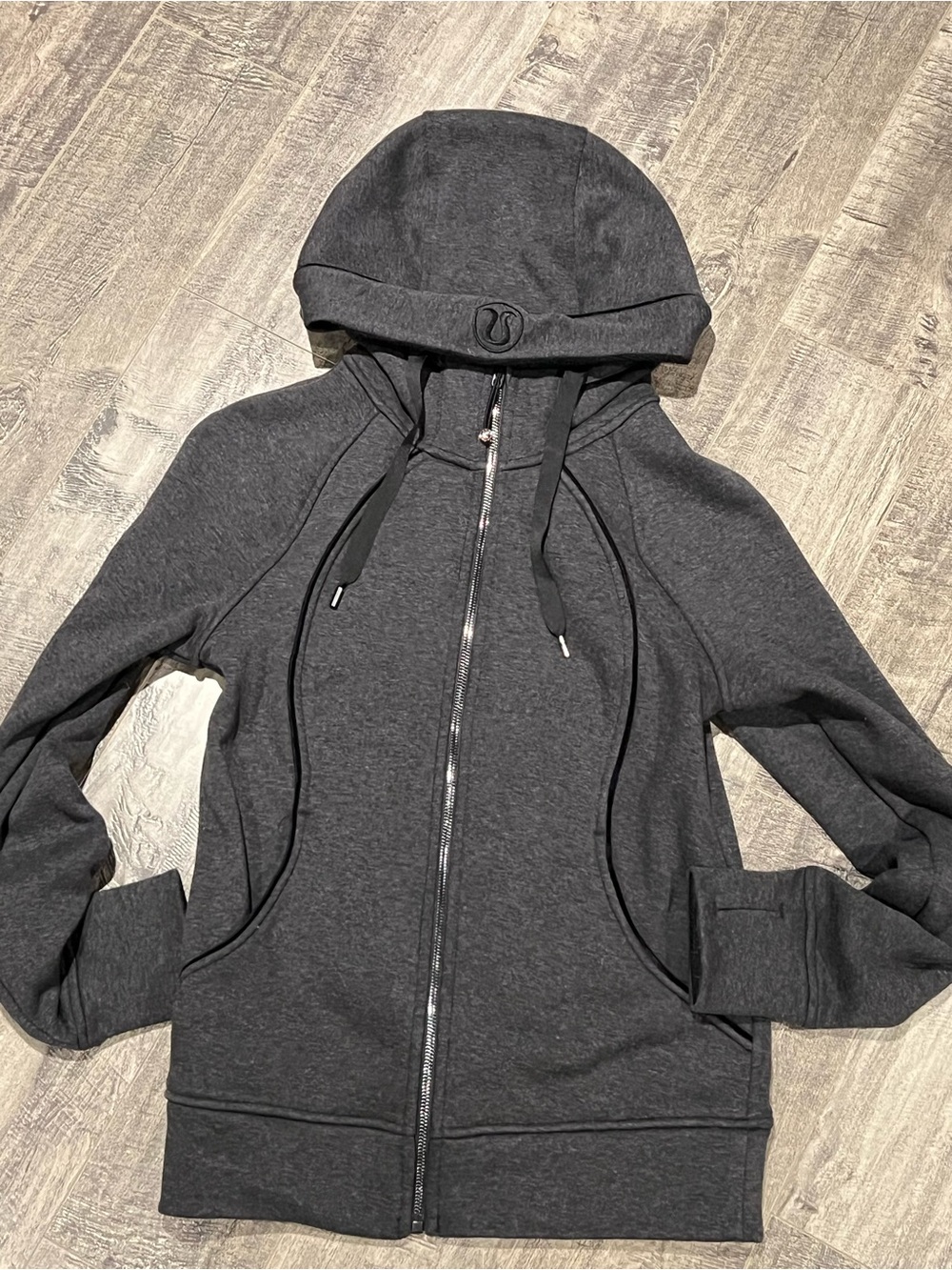 lululemon athletica Dark Charcoal Scuba Hooded Zip Jacket